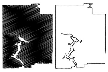 Kootenai County, Idaho (U.S. county, United States of America, USA, U.S., US) map vector illustration, scribble sketch Kootenai map