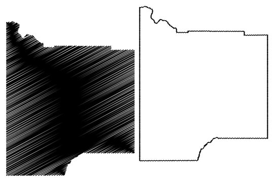 Latah County, Idaho (U.S. county, United States of America, USA, U.S., US) map vector illustration, scribble sketch Latah map