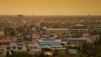 Fototapeta na wymiar View of city of Mandalay