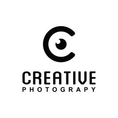 Letter C photography logo icon design template