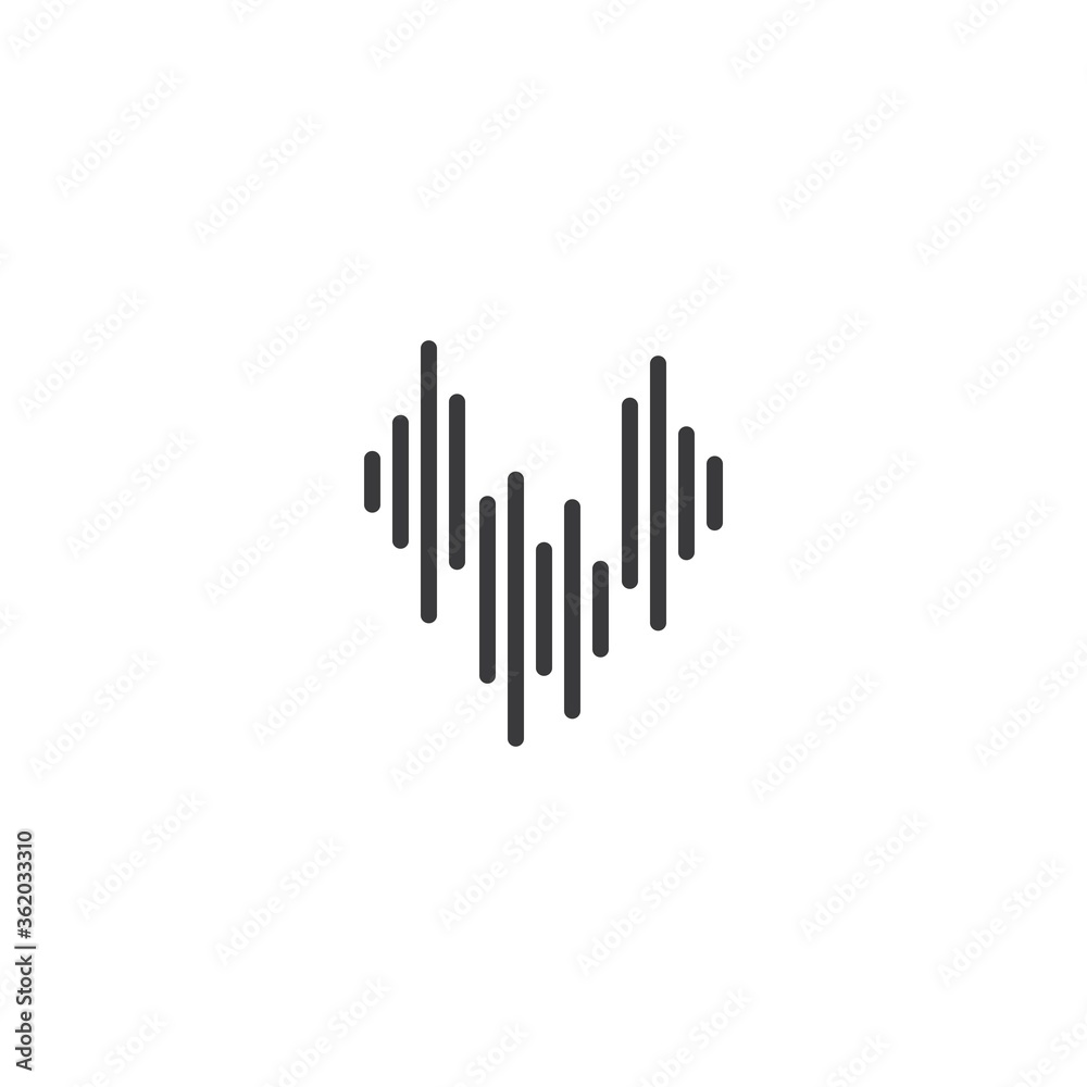 Wall mural sound wave ilustration logo vector