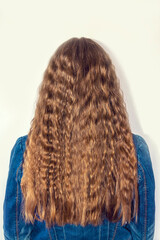 girl with long wavy blond hair