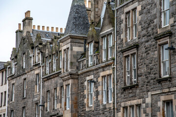 Fototapeta na wymiar Fassadenausschnitte in der Altstadt von Edinburgh