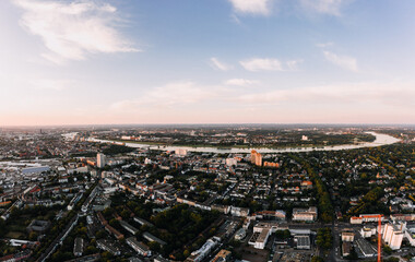 Fototapeta na wymiar aerial drone shot of the city Cologne, Germany