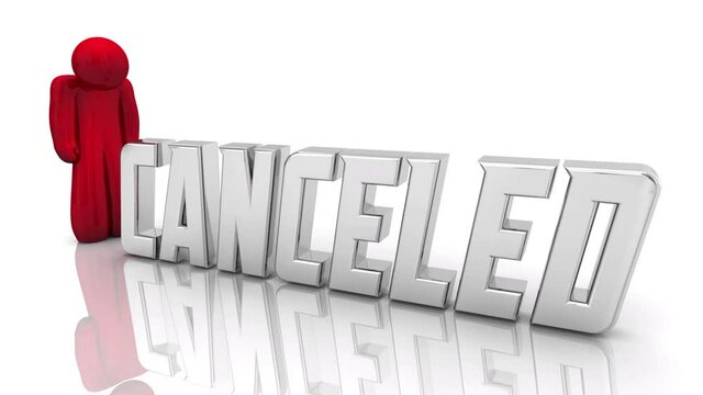 Canceled Shamed Outcast Person Alone Career Over 3d Animation