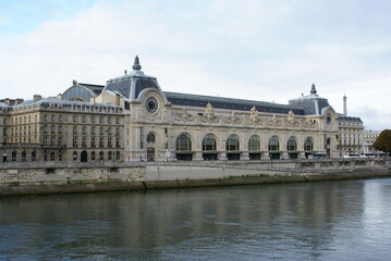 Paris, view of Musee d'Orsay on the river Seine