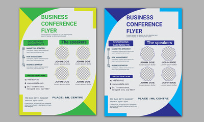 Business conference flyer design template