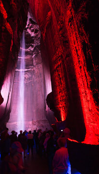 Ruby Falls, one of the major tourist attractiona near Chattanooga, Tennassee.