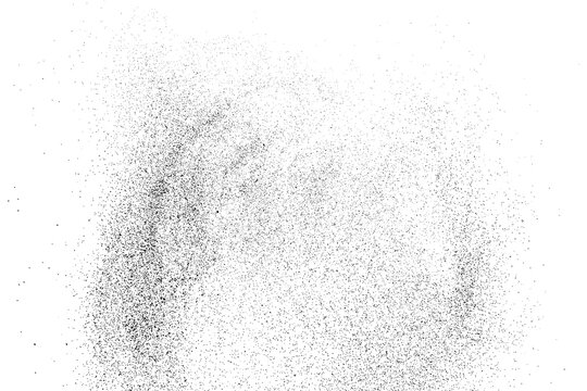 Distressed black texture. Dark grainy texture on white background. Dust overlay textured. Grain noise particles. Rusted white effect. Grunge design elements. Vector illustration, EPS 10. © sergio34