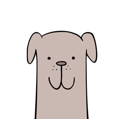 Creative design of funny dog illustration