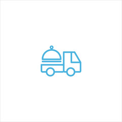 food delivery service icon flat vector logo design trendy