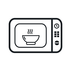 Grey Microwave oven icon isolated on white background. Home appliances icon.Vector Illustration
