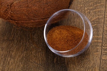 Coconut brown sugar in the bowl