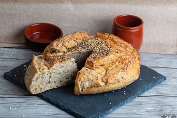French field bread with cereals