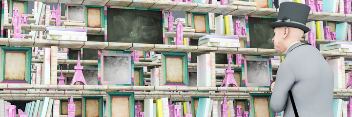 shelf with various items