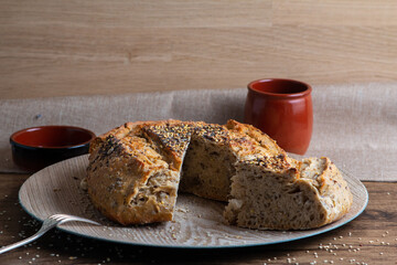 French field bread with cereals