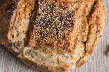 French field bread with cereals
