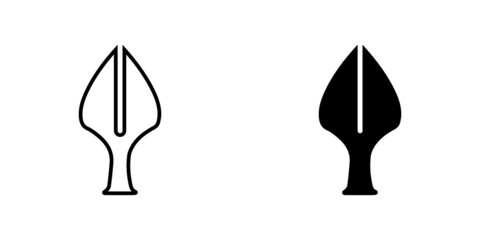 vector illustration icon of Shuriken Blade Glyph and outline