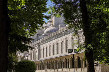 The famous Blue Mosque in Istanbul, Turkey, was built between 1609 and 1616 and is still a functioning mosque and favorite tourist destination.