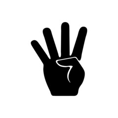 vector illustration icon of Finger Glyph