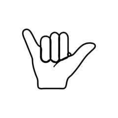 vector illustration icon of Finger Outline