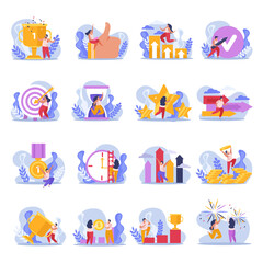Winners Flat Icons Collection