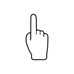 vector illustration icon of Finger Outline
