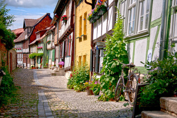 Fototapeta na wymiar German old village Quedlinburg