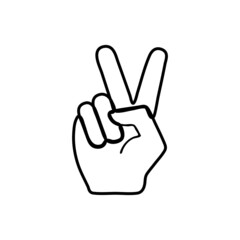 vector illustration icon of Finger Outline