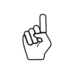 vector illustration icon of Finger Outline