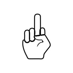 vector illustration icon of Finger Outline