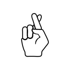 vector illustration icon of Finger Outline