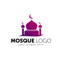 mosque. dome of the mosque abstract symbol. vector design logotype.