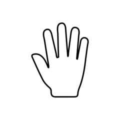 vector illustration icon of Finger Outline