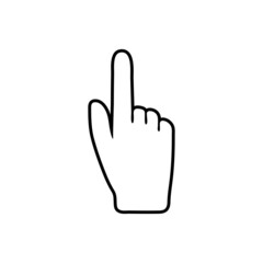 vector illustration icon of Finger Outline