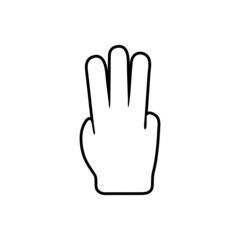 Fototapeta na wymiar vector illustration icon of Finger Outline