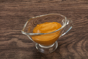 Mustard sauce in the bowl
