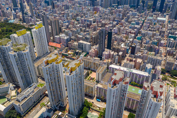 Top view of Hong Kong