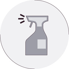 COVID 19 Flat Icon Sanitation spray