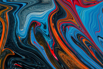 Colorful marble paint texture background.Marble grain colorful artwork. Marbleized pattern fluid ink abstract background. Twist lighting background.