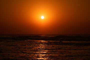 Sunrise over the ocean from Durban