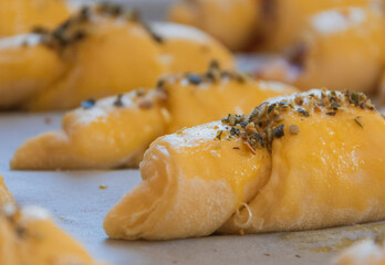 sweet bun with sesame seeds