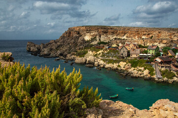 View Malta Popeye Village - obrazy, fototapety, plakaty