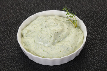 Cottage cream snack with herbs