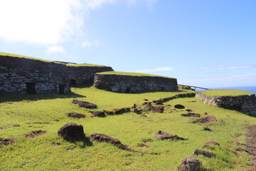 Maison pascuan à Orongo, île de Pâques
