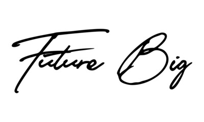 Future Big Handwritten Font Typography Text Positive Quote
on White Background