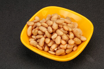 White beans kidney in the bowl