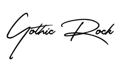 Gothic Rock Handwritten Font Calligraphy Black Color Text 
on White Background