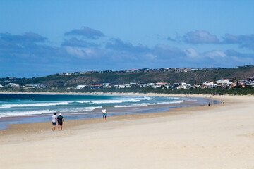 Fototapeta na wymiar Main beach at Plettenberg Bay, playground of the wealthy of South Africa