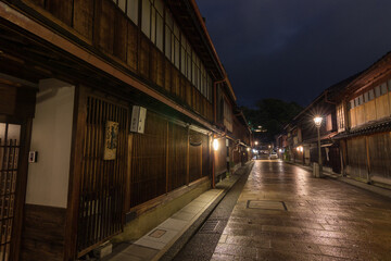 Naklejka na ściany i meble Higashi Chaya district in Kanazawa (Japan)